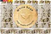 4 Inch White Sage Smudge Sticks 4 Pack - White Sage Bundles for Home Cleansing I