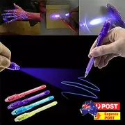2~14pcs UV Light Invisible Ink Security Marker Secret Pen Ultraviolet Blacklight