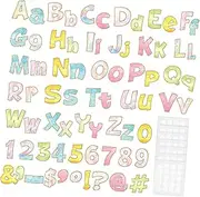CAXUSD 1Set Watercolor Letter for Classroom Home Decor Die Cut Bulletin Board Letters Vibrant Cutouts for DIY Projects Parties Wall Decorations