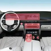 Kaecad Car Interior Film Dashboard Piano Board Shift Center Console Anti-Scratch Transparent TPU Protection Film Accessories，For Genesis GV80 24-2025 (GPS navigation film)