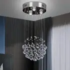 CLAIRDAI Modern Crystal Chandeliers Crystal Round Raindrop Chandelier Lightin...