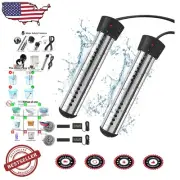 Efficient Immersion Water Heater Set - 1500W with Safety Guard & Thermometers