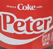 Share a Coke with Peter 2025 Personalized Gift Coca~Cola Bottle 20oz