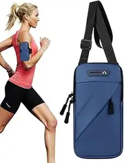 Arm Band for Phone for Running - Armband Pouch for Cellphone | Arm Band Shoulder Bag Cell Phone Holder Waterproof for Running Workout Walking Hiking Sports Men Women