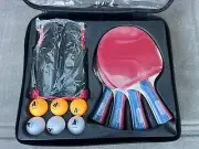 Athletics Ping Pong Paddle Set of 4 Paddles with 6 Balls and Portable Net New
