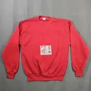 NWT Jerzees Medium Blank Crewneck Sweatshirt 90s Salmon Red USA Made