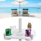 White Beach Umbrella Cup Holder Reusable Umbrella Table Umbrella Holding Tools