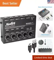 4-Channel USB Mixer - Ultra Low Noise Mini Mixer for Guitars and Keyboards