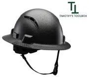 Lift Safety Black iDAX HDPE Full Brim Vented Hard Hat- Class C