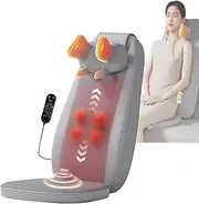 Back Massager, Massage Chair, Shiatsu Neck and Back Massager, Constant Temperature Heat, 3-Level Intensity Adjustment, Adjustable Massage Head Width, Suitable for Home and Office Use
