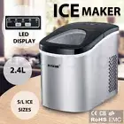 Maxkon Ice Maker Machine Portable 2.4L Auto Snow Ice Cube Trays Stainless Steel