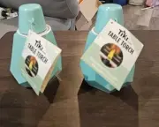 2 Tiki Brand Table Torches- Royale Blue - Geometric Shape