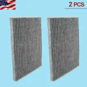 2pcs Carbon Cabin Air Filter for Jeep Wrangler 2018-2023 L4 2.0L V6 3.6L V8 6.4L (for: Jeep)