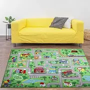 Kids Carpet Playmat Rug,6.6x5.0 ft Extra Large City Life Carpet Learning Exercise Mat Educational Car Rug Play Game Rug for Baby Toddler Boy Bedroom Playroom