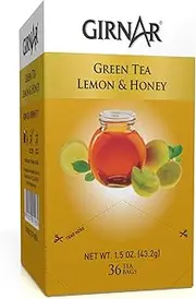 Girnar Green Tea, Lemon and Honey, 36 Tea Bags