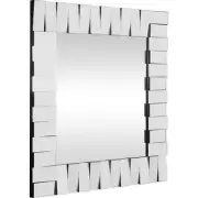 28" Clear Square Glass Framed Accent Mirror