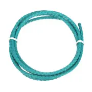 Round Braided Leather Cord Bolo Leather Cord 3mm x 1m Light Blue