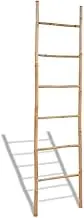 Towel Ladder with 6 Rungs Bamboo Bathroom Storage Organizer Home Decor Rustic