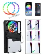 RGB LED Light Strip for PS5 - 8 Colors & 400+ Effects for Gaming Atmosphere