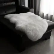 Sheepskin Rug, Fluffy Shaggy Area Rug, Super Soft 24‘’ X 36‘’ Sheepskin Hair Rug