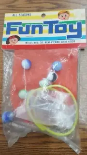VTG Unopened Fun Toy Bag Pouch Sack Marble Set Package Wells
