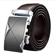 Men Belt, 35mm Ratchet Belt for Men with Slide Buckle,Trim to Fit, Fit Any Waist Size up to 42'', Casual, Cowboy,Business & Work Wear