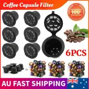 6Pcs For Nespresso Coffee Capsule Refillable Reusable Espresso Pods Baskets NEW