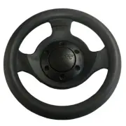 Sure Grip Design Black Arcade Game Steering Wheel with Checkered Flag Cap - 50-2