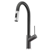 OLIVERI Vilo Pull Out Spray Mixer - Black Granite VT0426B-ST-BL