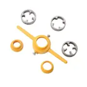 Tap & Die Set 6 Pcs PVC Pipe Threader Plumbing Tool for 3 Dies 3/4"