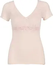 [Wing] EL6385 Women's Inner Cup 100% Cotton (Body Fabric), Smooth and Comfortable, 100% Cotton, Mesh Type, Bra Top, 3/4 Sleeve, Short Sleeve