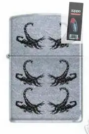 Zippo 2272 scorpions chrome DISCONTINUED Lighter + FLINT PACK