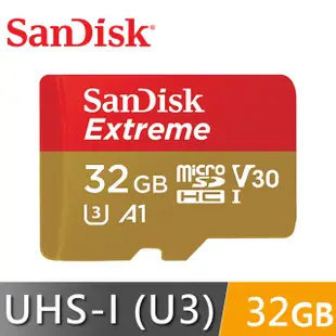 SanDisk Extreme microSDHC/UHS-I (U3) 32GB 記憶卡