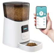 Automatic Feeder for Cats Dogs with Stainless Steel Bowl Pets Feeder 6L WiFi
