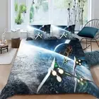 Outer Space Spaceship Print Comforter Cover For Kids Boys Girls Teens -