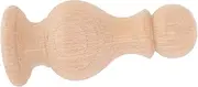 CLISPEED Unfinished Wood Finials for Home Decor Decorative Wooden Caps for Bedposts Flagpoles DIY Crafts Elegant Roman Beige