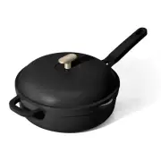 Drew Barrymore All-in-One 4 QT Hero Pan with Steam Insert, 3 Pc Set – Black