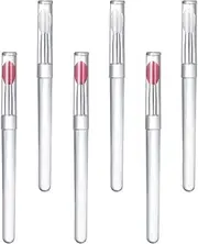 Healvian 6Pcs Reusable Silicone Lipstick Applicator with Cap Portable Lip Brush for Lip Lip Mask Eyeshadow Application for Daily and Professional Makeup Use
