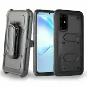 GSA Hexagon Holster Case with Kickstand for Samsung Galaxy S20 Plus - Black