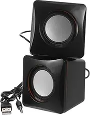 Angoily Computer Audio Speakers Mini Speaker for Desktop Portable Design Desk Stand for Travel and Home Use Strong Compatibility