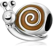 [Teleye] MR. Snail Charm 925 Sterling Silver Charm Fits For Pandora Bracelet, European Charms Bracelet, Women Gift