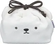 CBJAPAN ANIBALL Drawstring Lunch Bag, Polar Bear Ball, Capacity 0.4 gal (1.4 L), Machine Washable, Cold Insulation, Insulated Lunch Drawstring