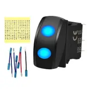 3 Way Momentary Rocker Switch DPDT Dual Lens 7 Pin ON-Off-ON Polarity Reversi...