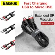 Micro USB Phone Cable Baseus Fast Charging Data Sync USB 1M 2M 3M Red & Black