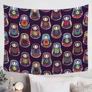 Matryoshka Russian Doll Pattern Tapestry