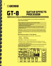 Boss GT-8 Guitar Effects Processor 3-in-1 OWNER'S MANUAL and SERVICE NOTES