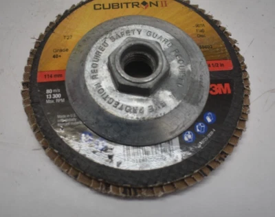 Cubitron II Type 27 Grade 40+ Flap Disc Angle Grinder Disc 4.5" x 7/8" 55602