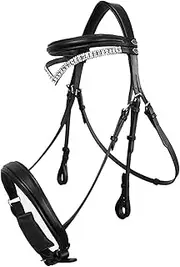 Whitaker Lynton Leather Snaffle Bridle with Spare Browband (UK Size: Cob) (Black)