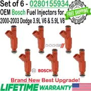 NEW OEM x6 Bosch Best Upgrade Fuel Injectors for 2000-03 Dodge Ram 3500 Van 5.9L