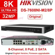 Hikvision 8-Channels 8PoE 2SATA Ultra 8K NVR 32MP Video Recorder DS-7608NI-M2/8P